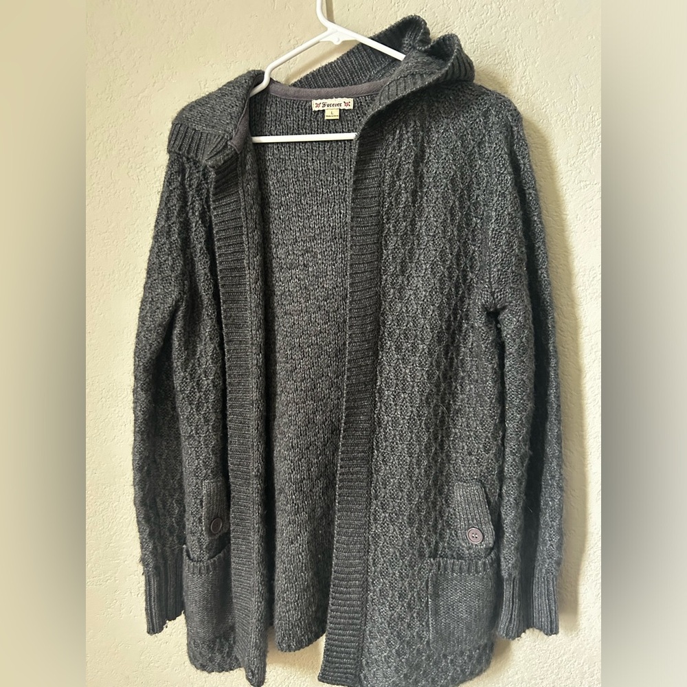 forever hooded cardigan